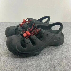 Crocs Juniors Youth Shoes Sandals  Boys Size 3 Black Red Bungie Cord